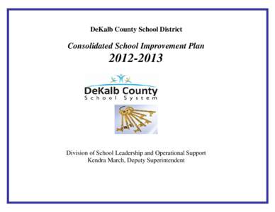 DeKalb County School District  Consolidated School Improvement Plan[removed]