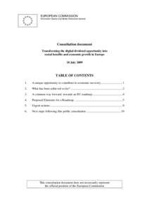 Commission consultation document