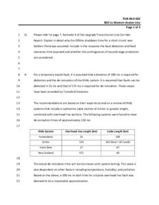 PUB‐NLH‐002  BDE to Western Avalon Line  Page 1 of 3  1   Q. 