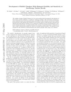 Development of Bubble Chambers With Enhanced Stability and Sensitivity to Low-Energy Nuclear Recoils W.J.Boltea , J.I.Collara,∗, M.Crislerb , J.Halla , D.Holmgrenb , D.Nakazawaa, B.Odoma , K.O’Sullivana , R.Plunkettb