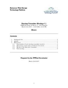 Germanischer Lloyd / GL Garrad Hassan / Politics / Structure / Energy / European Wind Energy Association / Wind power in the European Union / Committee