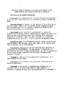 CONVENCIÓN SOBRE EL DERECHO DE LOS USOS DE LOS CURSOS DE ЛСКГА INTERNACIONALES PARA FINES DISTINTOS DE LA NAVEGACIÓN Las Partes en la presente Convención« Conscientes de la importancia de los cursos de agua inte