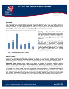 MEXICO: The Industrial Robots Market  MEXICO: The Industrial Robots Market Page 1 of 4