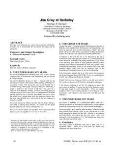 Computing / Year of birth missing / Computer science / Sheila Greibach / Jim Gray / California / University of California /  Berkeley