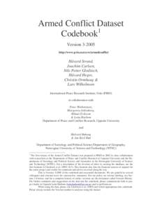 Armed Conflict Dataset 1 Codebook Version[removed]http://www.prio.no/cscw/armedconflict