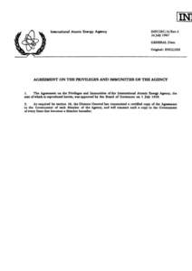 INFCIRC/9/Rev.2 - Agreement on the Privileges and Immunities of the Agency