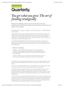 You get what you give: The art of funding strategically | SVA Consulting Quarterly:49 pm You get what you give: The art of funding strategically