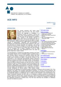 ACE INFO MARCH 2013 # 62 INTRODUCTION The recently published ACE Sector Study summary coins the term „the new normal‟,