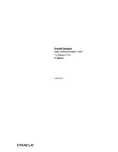 Database management systems / SQL / Database models / Database theory / Object-relational database / PL/SQL / Oracle Database / Table / Database / Data management / Computing / Relational database management systems