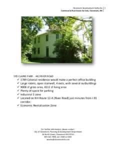 Claremont Development Authority 1 Commercial Real Estate for Sale, Claremont, NH SYD CLARKE PARK[removed]RIVER ROAD  