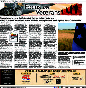 VETERANS I HOMETOWNFOCUS.US  Focus on Veterans Project conserves wildlife habitat, honors military veterans