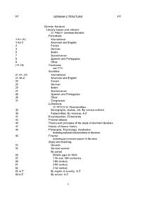 German literature / Georg Büchner Prize / European literature / Library of Congress Classification:Class P /  subclass PT -- Germanic literature / Fiction / Humanities / Literature