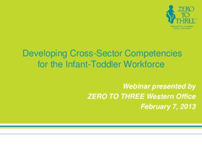 Developing Cross-Sector Competencies for the Infant-Toddler Workforce