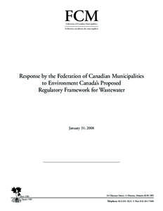 FCM Federation of Canadian Municipalities Fédération canadienne des municipalités  Response by the Federation of Canadian Municipalities