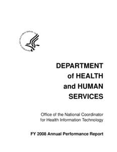 ONC FY 2008 Performance Report