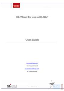 GL Wand for use with SAP  User Guide www.excel4apps.com Excel4apps (Pty) Ltd