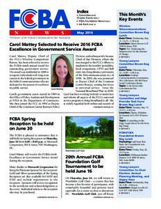 Index  Committee and Chapter Events PAGE 3  FCBA Foundation News PAGE 6