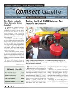 Ohmsett--The National Oil Spill Response Test Facility  The Gazette