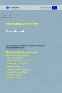Supported by the  THE CASEMAKER PLATFORM User Manual
