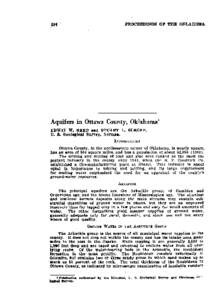 Aquifers in Ottawa County, Oklahoma