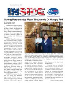September/October[removed]Strong Partnerships Mean Thousands Of Hungry Fed By Kevan Goff-Parker Inside OKDHS Editor