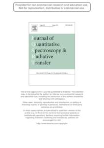 This article appeared in a journal published by Elsevier. The attached copy is furnished to the author for internal non-commercial research and education use, including for instruction at the authors institution and shar