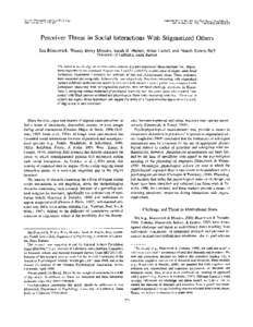 Journal of Personality and Social Psychology 2001, Vol. 80, No. 2, Copyright 2001 by the American Psychological Association, Inc. OO22-3514/Ol/$5.OO DOI: 1O.1O37//OO22-3514.8O.2.253