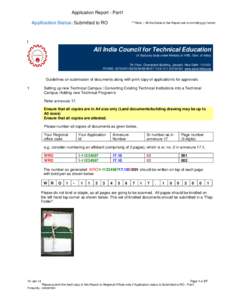 Application Report - Part1 Application Status: Submitted to RO ***Note :- All the Dates in the Report are in mm/dd/yyyy format  l