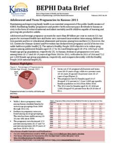 BEPHI Data Brief Kansas Department of Health and Environment Bureau of Epidemiology and Public Health Informatics February 2013, No. 04