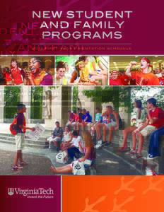 NEW STUDENT AND FAMILY PROGRAMS 2015 first-year orientation schedule  new student and family programs