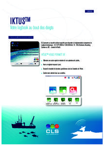 LOGICIEL  TM IKTUS Votre logbook au bout des doigts Gestion durable des ressources marines