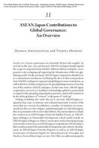 From Rizal Sukma and Yoshihide Soeya, eds., Navigating Change: ASEAN-Japan Strategic Partnership in East Asia and in Global Governance (Tokyo: Japan Center for International Exchange, ASEAN-Japan Contributions t