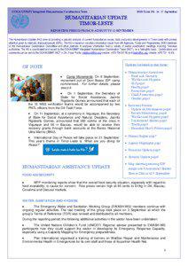 OCHA/UNMIT Integrated Humanitarian Coordination Team[removed]Issue No. 16: 17 September