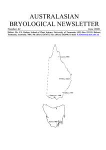 AUSTRALASIAN BRYOLOGICAL NEWSLETTER