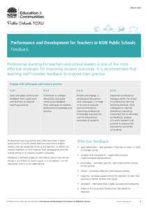 March[removed]15_15965 Performance and Development for Teachers in NSW Public Schools Feedback