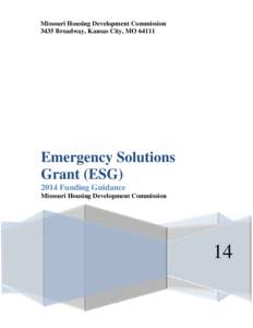 Emergency Solutions Grant (ESG)