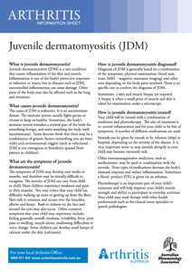 Connective tissue diseases / Rheumatology / Pediatrics / Autoimmune diseases / Juvenile dermatomyositis / Dermatomyositis / Aging-associated diseases / Arthritis / Juvenile idiopathic arthritis / Health / Medicine / Anatomy