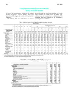 58  June 2004 Comprehensive Revision of the NIPAs Newly Available Tables