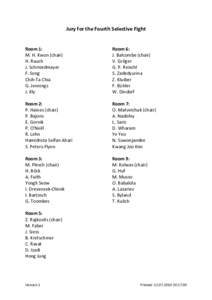 Jury for the Fourth Selective Fight  Room 1: M. H. Kwon (chair) H. Rauch J. Schmiedmayer
