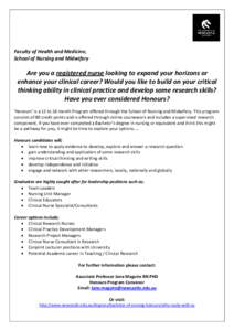 Medicine / Nursing credentials and certifications / Clinical nurse specialist / Midwifery / SIUE School of Nursing / Nursing / Health / Nursing education