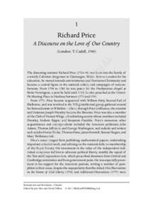 1  Richard Price A Discourse on the Love of Our Country  RI