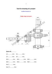 1  Task for drawing of a project machine-elements.eu  Single-stage cone gear