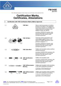 PM 045E April 2014 PM 045E AprilFor information purpose only. In any case, the German version shall prevail.)