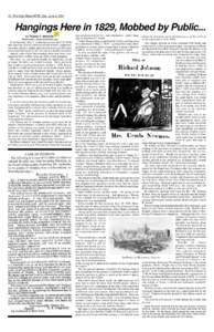 12 • The Main Street WIRE, Sat., June 4, 2011  Hangings Here in 1829, Mobbed by Public... by Thomas C. McCarthy Webmaster, correctionhistory.org