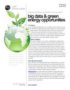 a jStart™  business scenario identifying Green Energy opportunities with big data analytics  big data & green