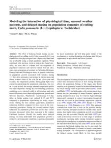 Popul Ecol DOIs10144ORIGINAL ARTICLE  Modeling the interaction of physiological time, seasonal weather