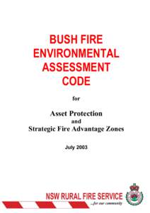 BUSH FIRE ENVIRONMENTAL ASSESSMENT CODE for