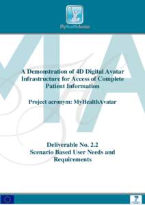 A Demonstration of 4D Digital Avatar Infrastructure for Access of Complete Patient Information Project acronym: MyHealthAvatar  Deliverable No. 2.2