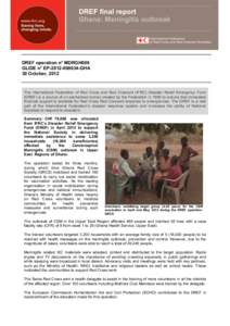 Emergency management / Ghana Red Cross Society / Structure / Medicine / International Red Cross and Red Crescent Movement / International Federation of Red Cross and Red Crescent Societies / Meningitis