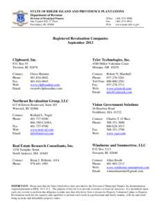 Microsoft Word - RI-Registered-Reval-Companies-2013-updated[removed]DOC